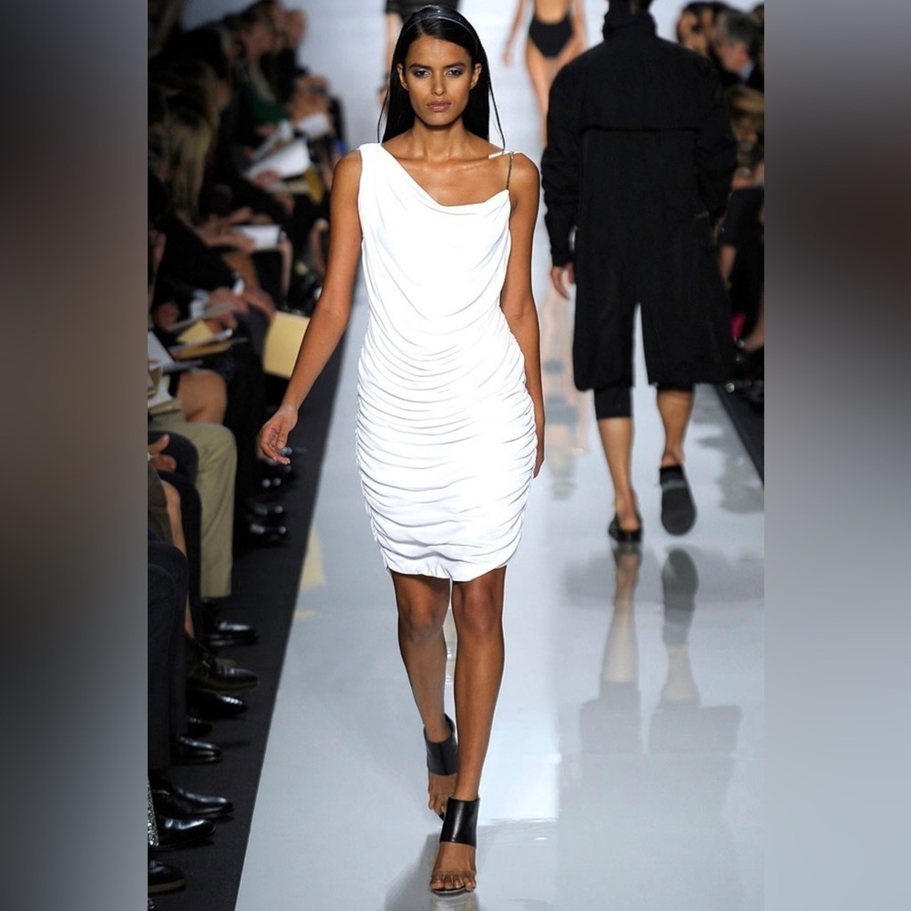 MICHAEL KORS Collection / White Drapped Dress​​​​